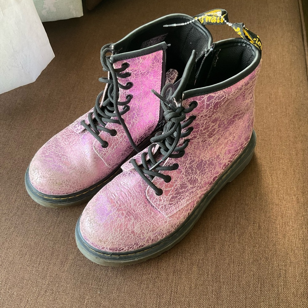 Dr. Martens Rehab Pink Patterned Boots